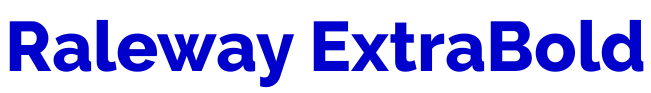 Raleway ExtraBold шрифт